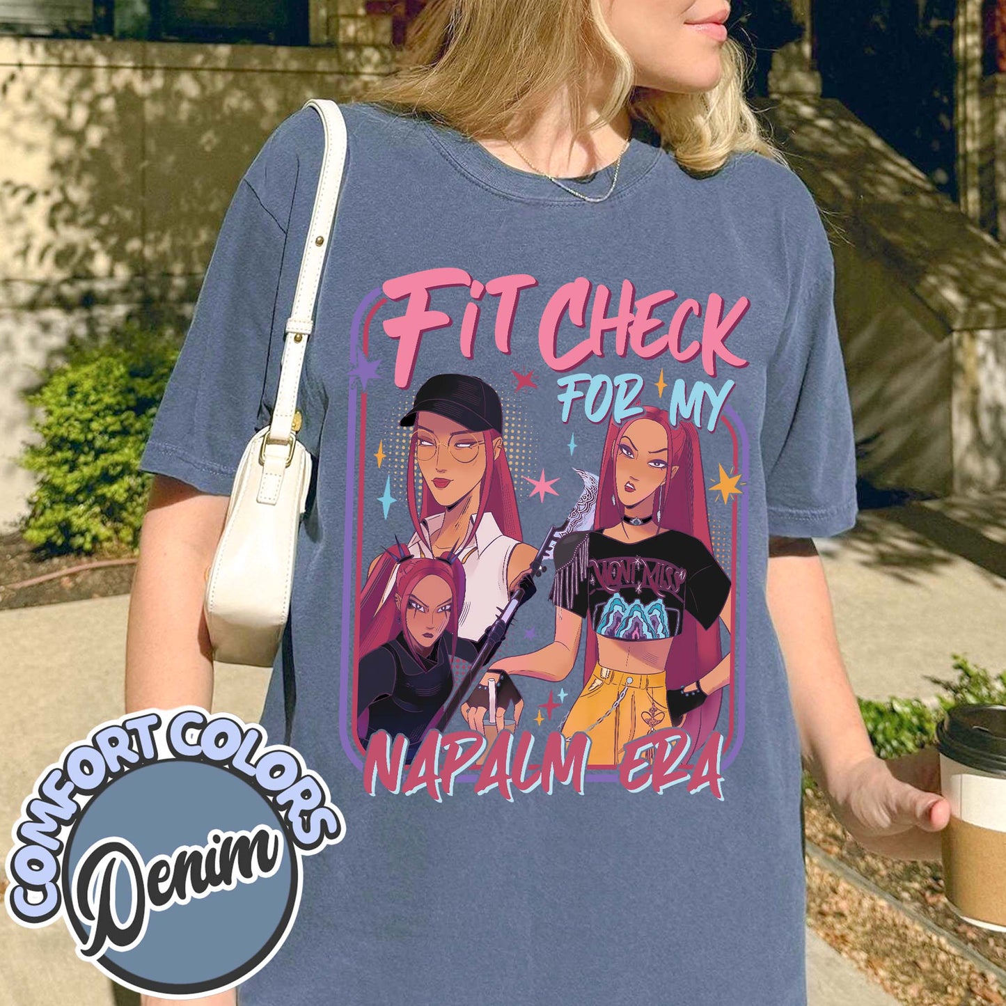 Fit Check for My Napalm Era Comfort Colors T Shirts, Kpop Mira Shirt, Kpop Demon Hunters Tee, Huntrix Girl T-Shirt, Kpop Movie Fan Gift