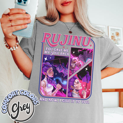 Jinu Rumi Saja Boys Kpop Comfort Colors T-Shirt, Rujinu Demon Hunters Tee, Kpop Huntrix Shirt, Music y2K T-Shirt, Saja Boys Huntrix PIN