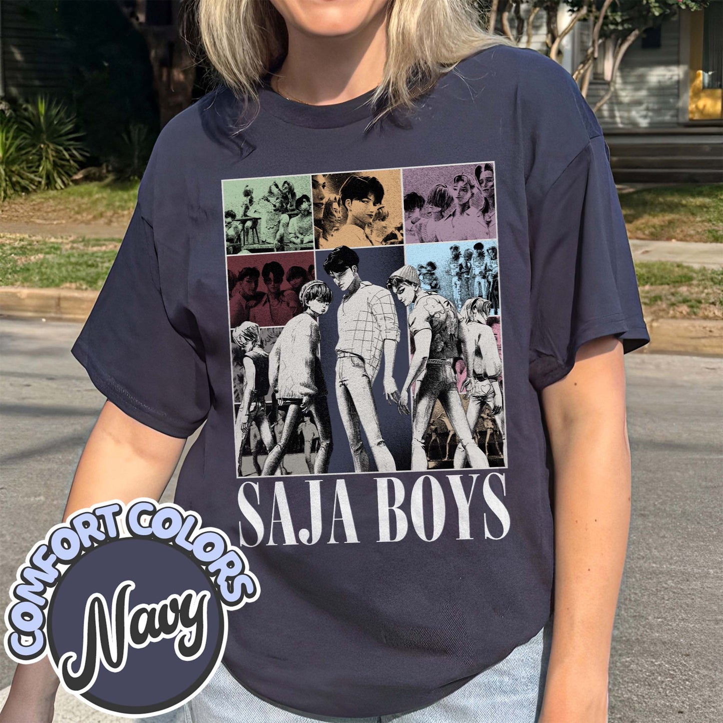 Saja Boys Kpop Demon Hunters Comfort Colors T Shirt, Saja Boys Huntrix, Mira Pullover for Zoey, Demon Hunter Merch, Jinu Tee, Rumi Fan Gift