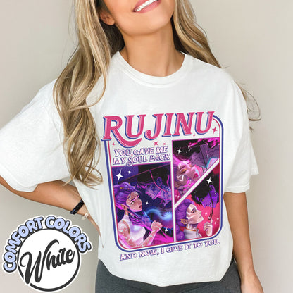 Jinu Rumi Saja Boys Kpop Comfort Colors T-Shirt, Rujinu Demon Hunters Tee, Kpop Huntrix Shirt, Music y2K T-Shirt, Saja Boys Huntrix PIN