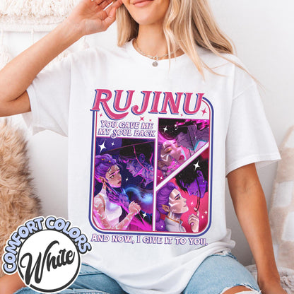 Jinu Rumi Saja Boys Kpop Comfort Colors T-Shirt, Rujinu Demon Hunters Tee, Kpop Huntrix Shirt, Music y2K T-Shirt, Saja Boys Huntrix PIN