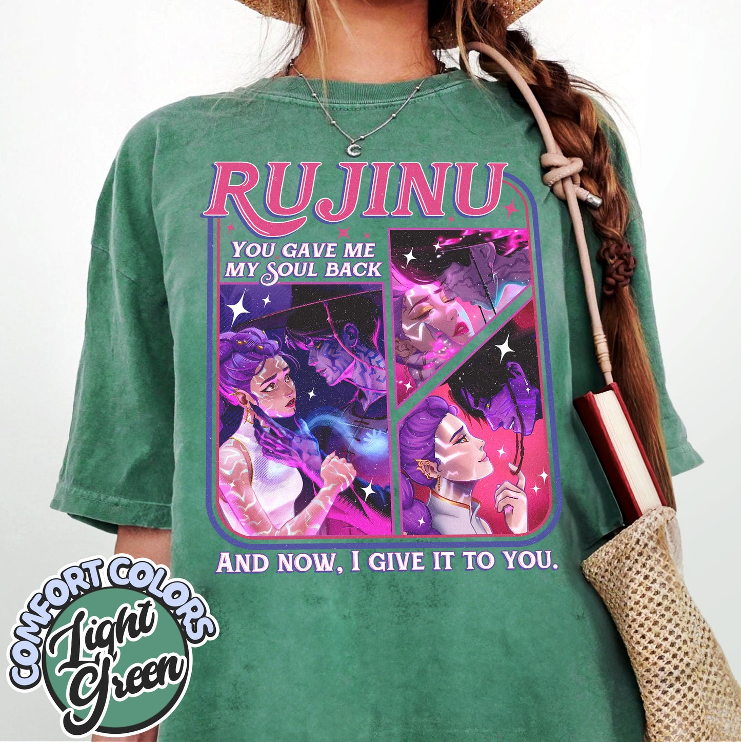 Jinu Rumi Saja Boys Kpop Comfort Colors T-Shirt, Rujinu Demon Hunters Tee, Kpop Huntrix Shirt, Music y2K T-Shirt, Saja Boys Huntrix PIN