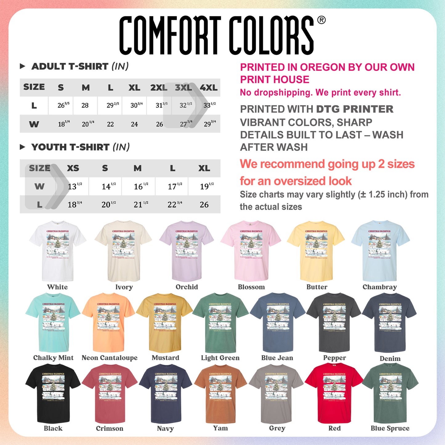 Merry Christmas Shirt: Christmas Blessings Shirt, Cute Santa Tee, Xmas Shirt