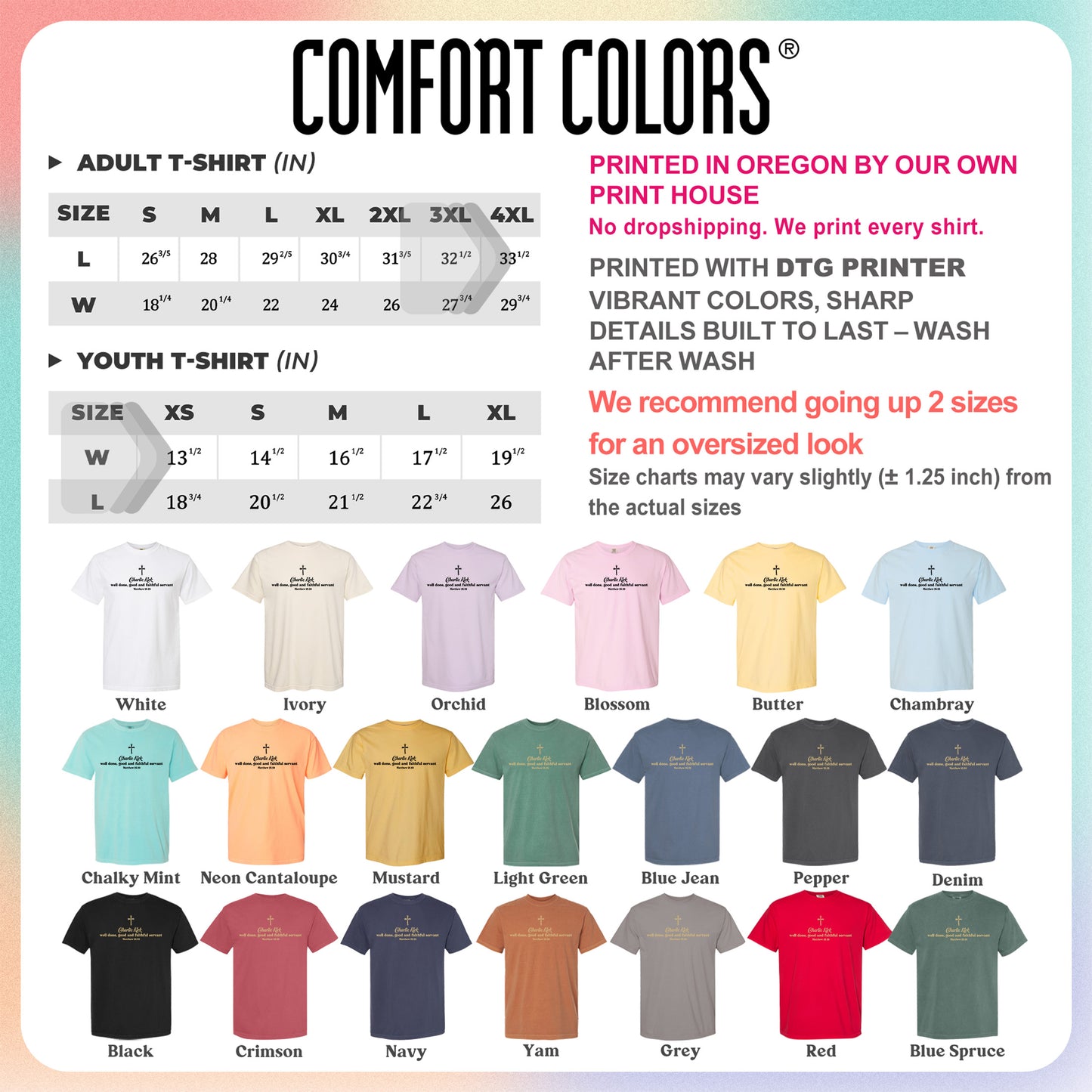 Charlie Kirk Christian Shirt: Well Done Good and Faithful Servant, Comfort Colors Tee