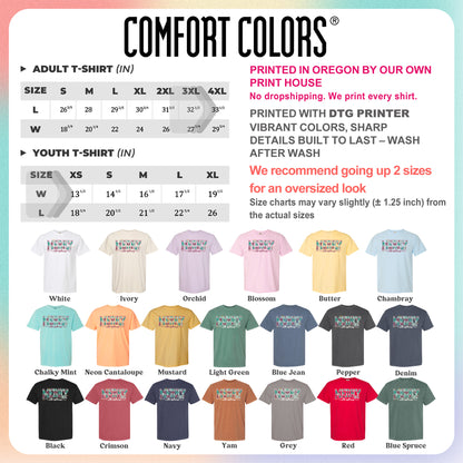 Merry Christmas Comfort Colors® Retro Holiday Shirt for Women