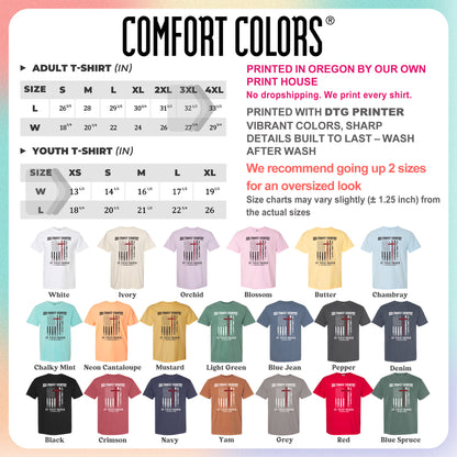 Comfort Colors® Charlie Kirk Shirt: God Family Country In That Order, Patriotic Christian Tee