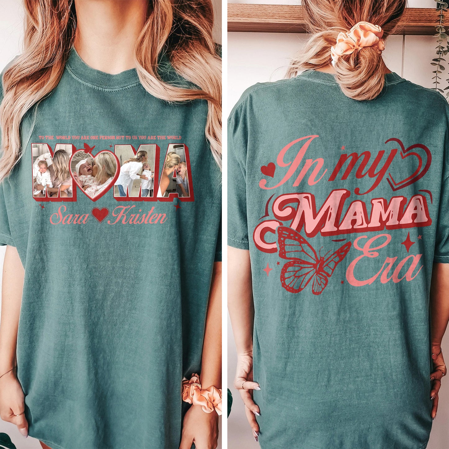 CUSTOM MAMA Photo Comfort Colors Shirt,Customized Mother's Day Gift,Gift For Mama,Gift for MOM