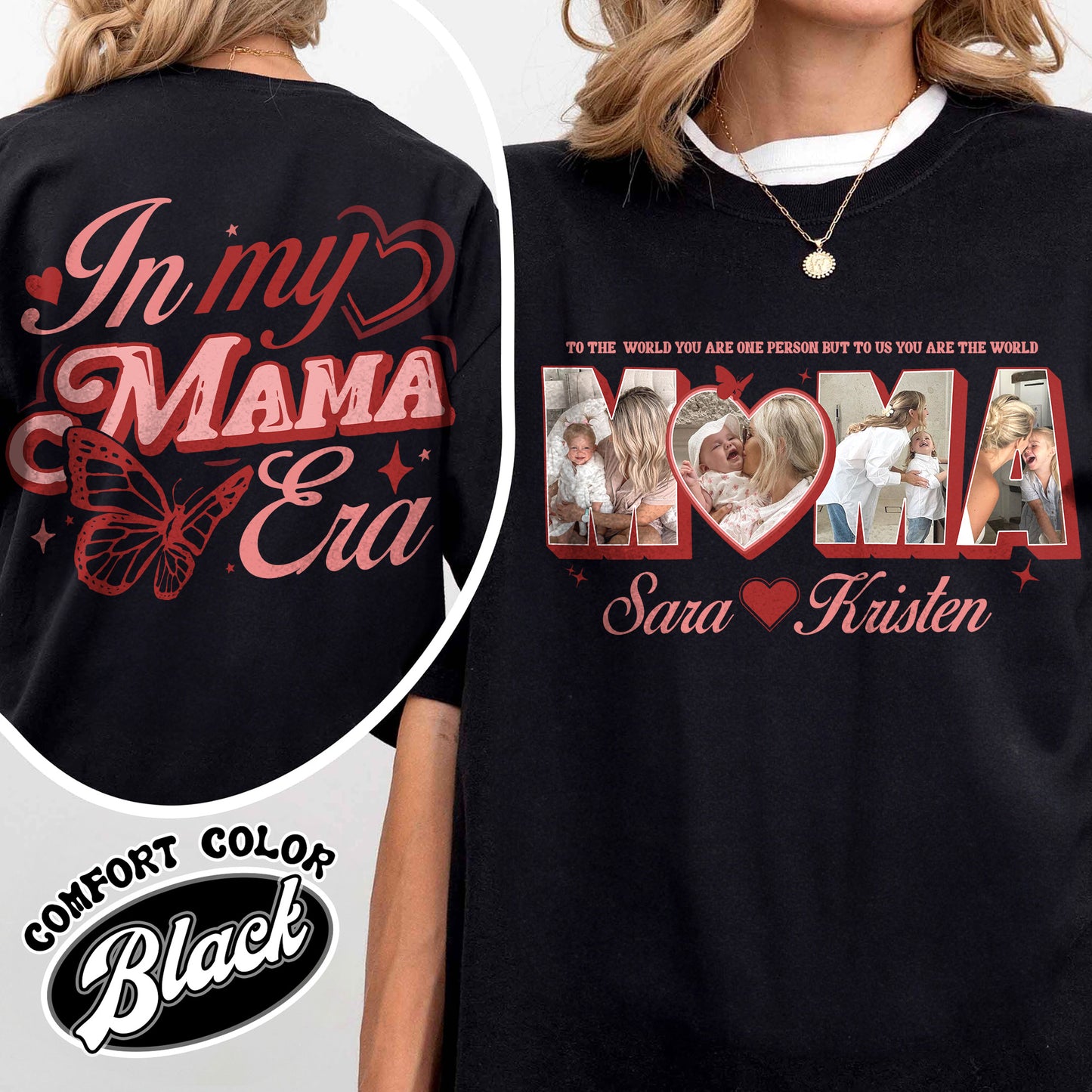 CUSTOM MAMA Photo Comfort Colors Shirt,Customized Mother's Day Gift,Gift For Mama,Gift for MOM