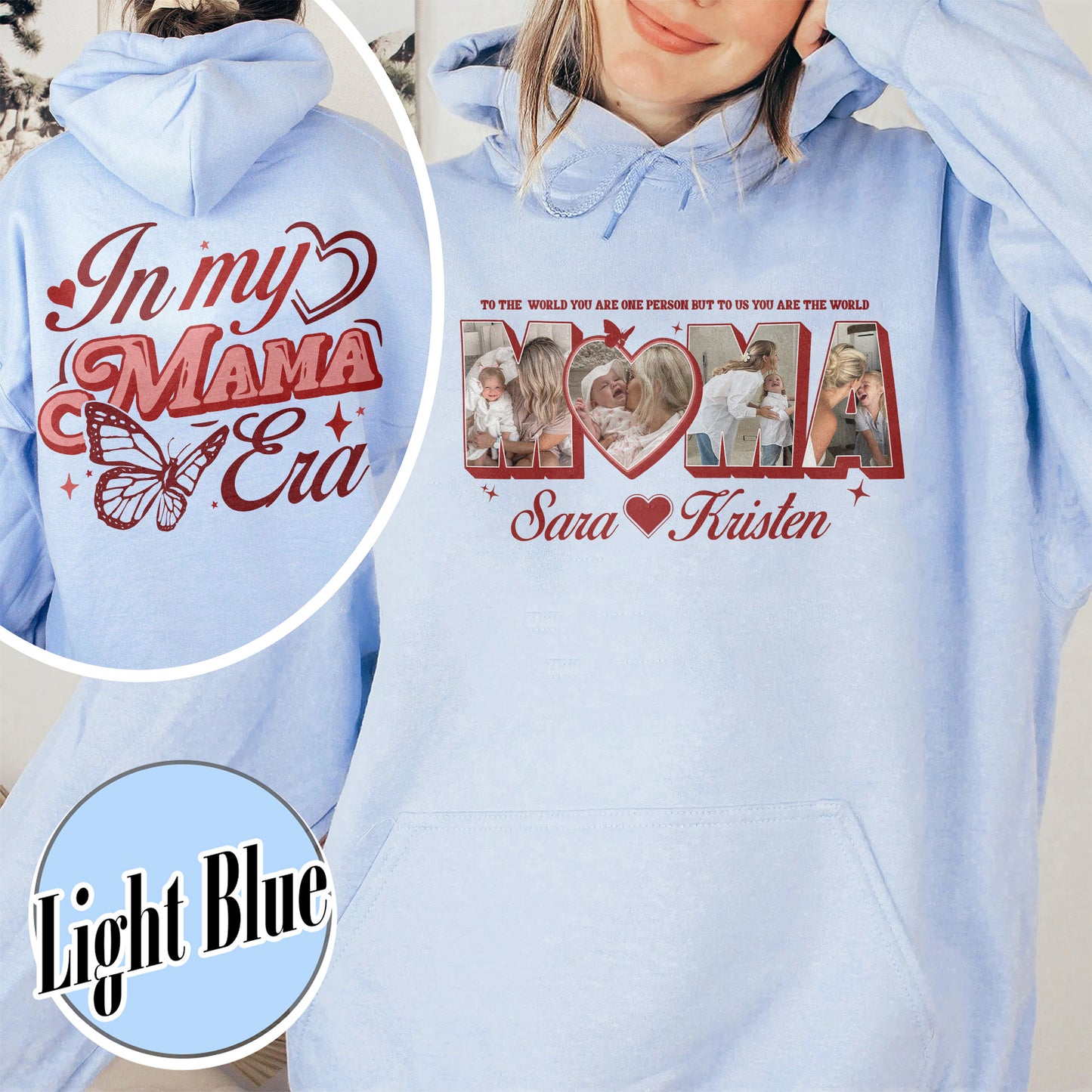 CUSTOM MAMA Photo Hoodie,Customized Mother's Day Gift,Gift For Mama,Gift for MOM