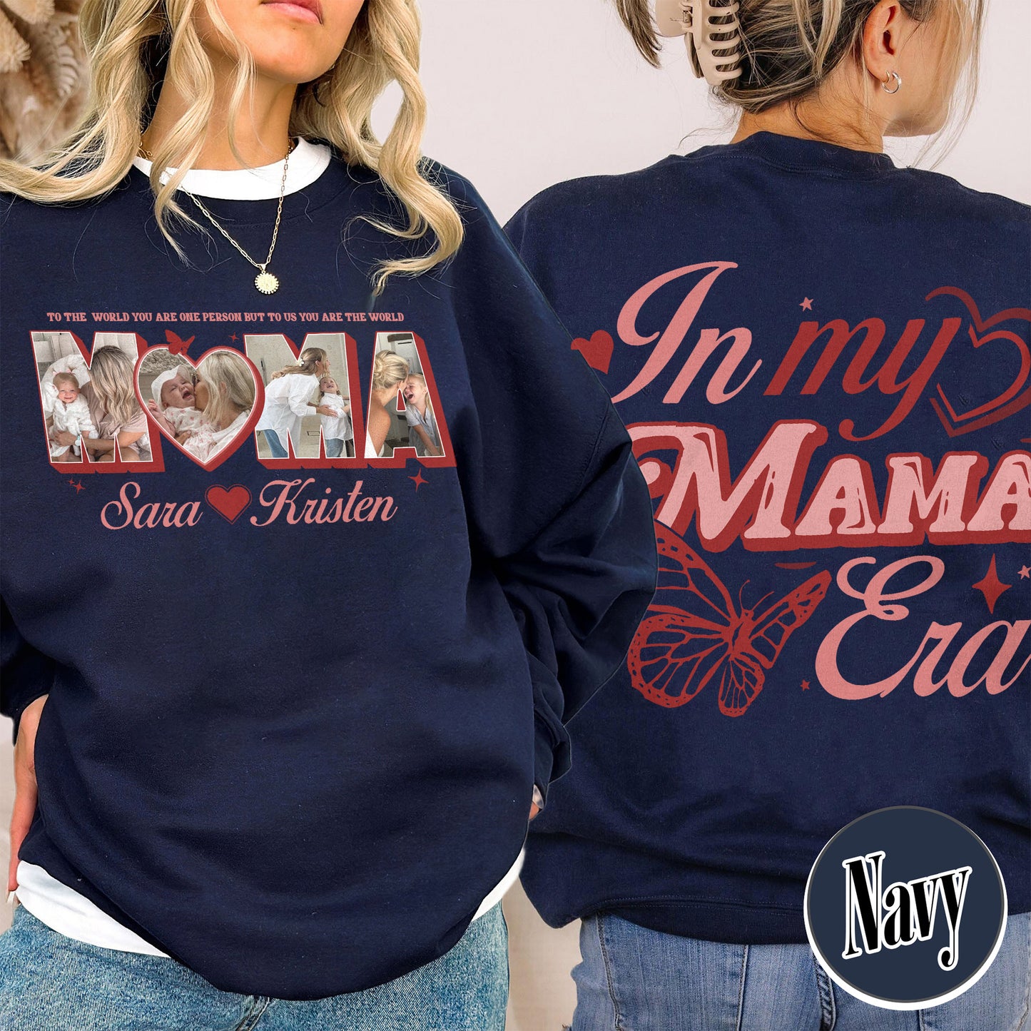 CUSTOM MAMA Photo Sweatshirt,Customized Mother's Day Gift,Gift For Mama,Gift for MOM