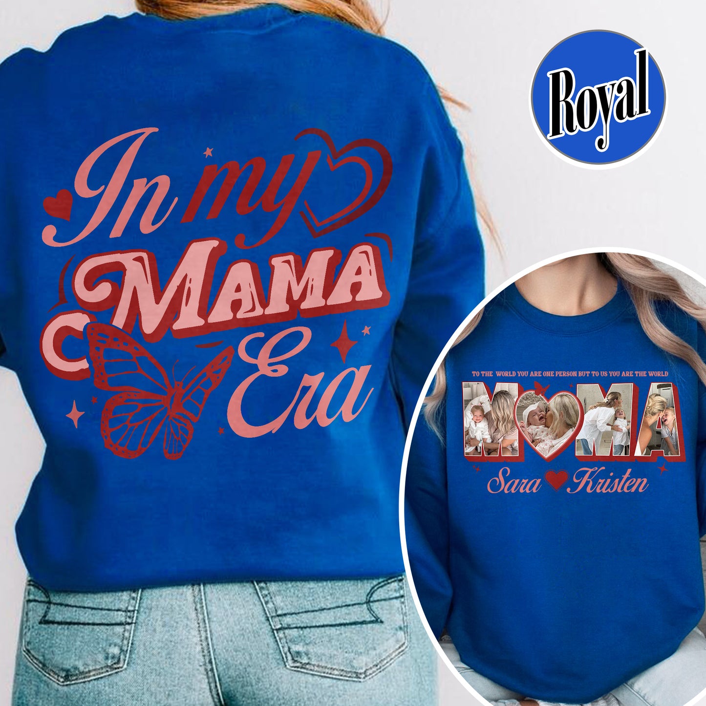 CUSTOM MAMA Photo Sweatshirt,Customized Mother's Day Gift,Gift For Mama,Gift for MOM