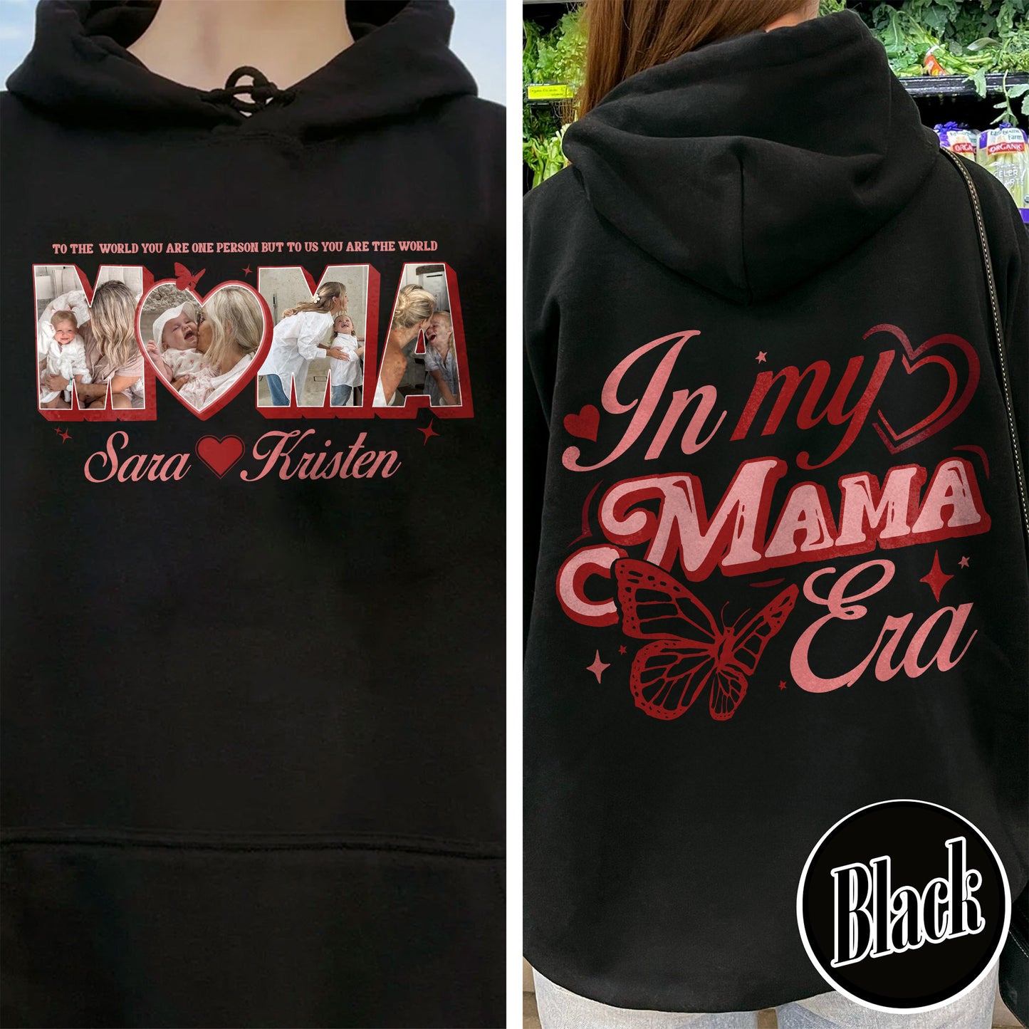 CUSTOM MAMA Photo Hoodie,Customized Mother's Day Gift,Gift For Mama,Gift for MOM