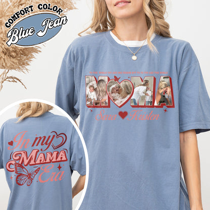 CUSTOM MAMA Photo Comfort Colors Shirt,Customized Mother's Day Gift,Gift For Mama,Gift for MOM