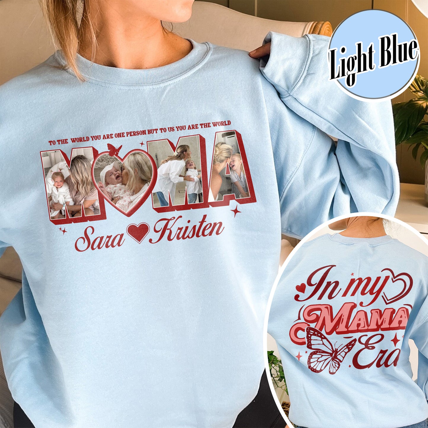 CUSTOM MAMA Photo Sweatshirt,Customized Mother's Day Gift,Gift For Mama,Gift for MOM