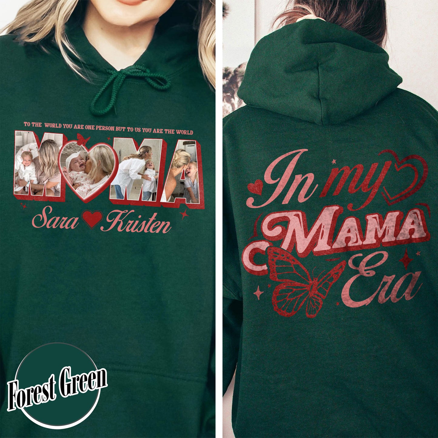 CUSTOM MAMA Photo Hoodie,Customized Mother's Day Gift,Gift For Mama,Gift for MOM