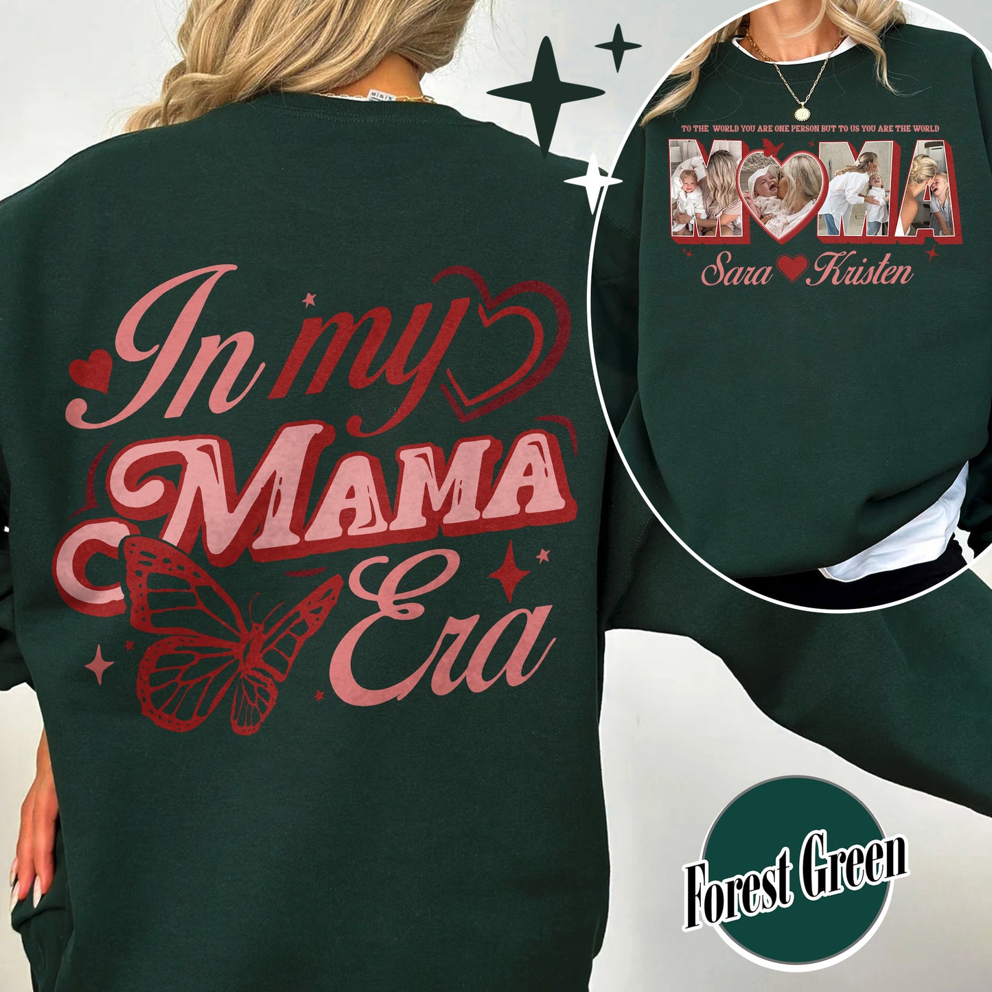 CUSTOM MAMA Photo Sweatshirt,Customized Mother's Day Gift,Gift For Mama,Gift for MOM