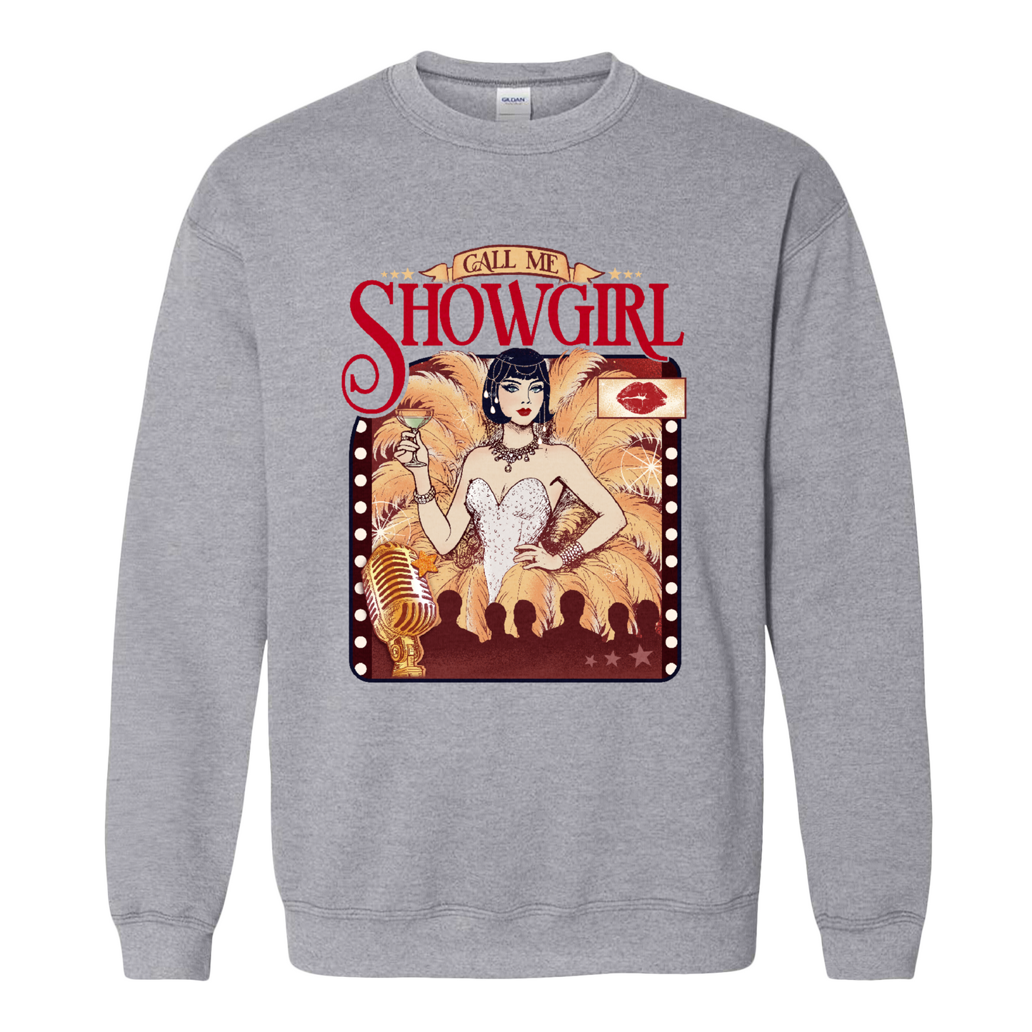 Call Me Showgirl Sweatshirt, Retro Showgirl Era Sweatshirt, Vintage Showgirl Sweatshirt, Trendy Fan Gift Top