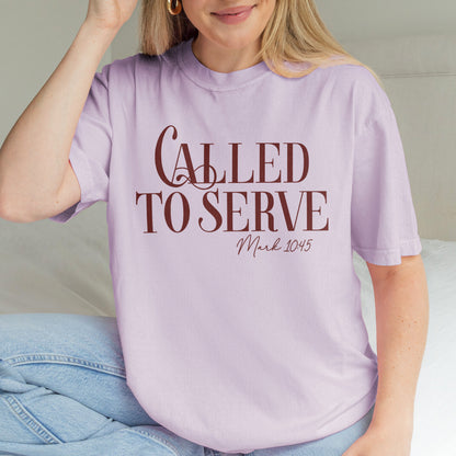 Called To Serve Shirt, Christian Bible Tee, Mark 10:45 Scripture Shirt, Faith Based Top