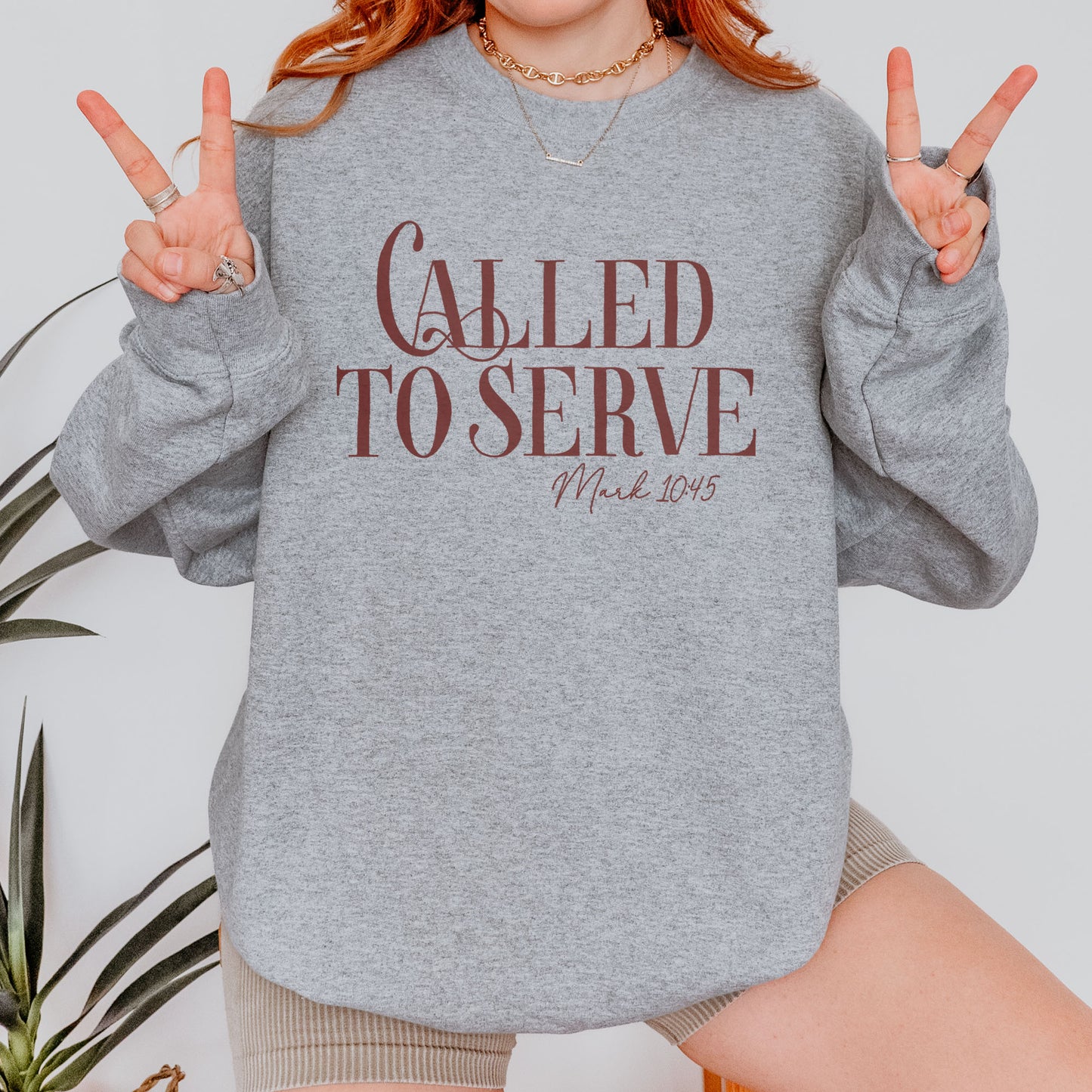 Called To Serve Sweatshirt, Christian Bible Sweatshirt, Mark 10:45 Scripture Sweatshirt, Faith Based Sweatshirt