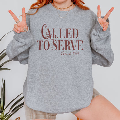 Called To Serve Sweatshirt, Christian Bible Sweatshirt, Mark 10:45 Scripture Sweatshirt, Faith Based Sweatshirt