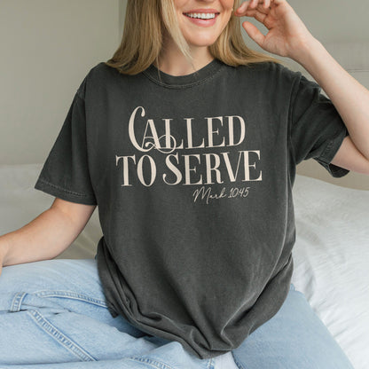 Called To Serve Shirt, Christian Bible Tee, Mark 10:45 Scripture Shirt, Faith Based Top