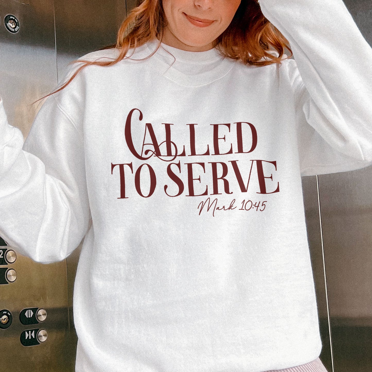 Called To Serve Sweatshirt, Christian Bible Sweatshirt, Mark 10:45 Scripture Sweatshirt, Faith Based Sweatshirt