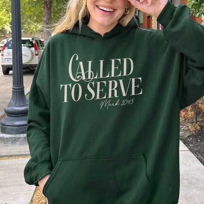 Called To Serve Hoodie, Christian Bible Hoodie, Mark 10:45 Scripture Hoodie, Faith Based Hoodie