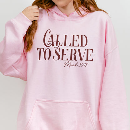 Called To Serve Hoodie, Christian Bible Hoodie, Mark 10:45 Scripture Hoodie, Faith Based Hoodie