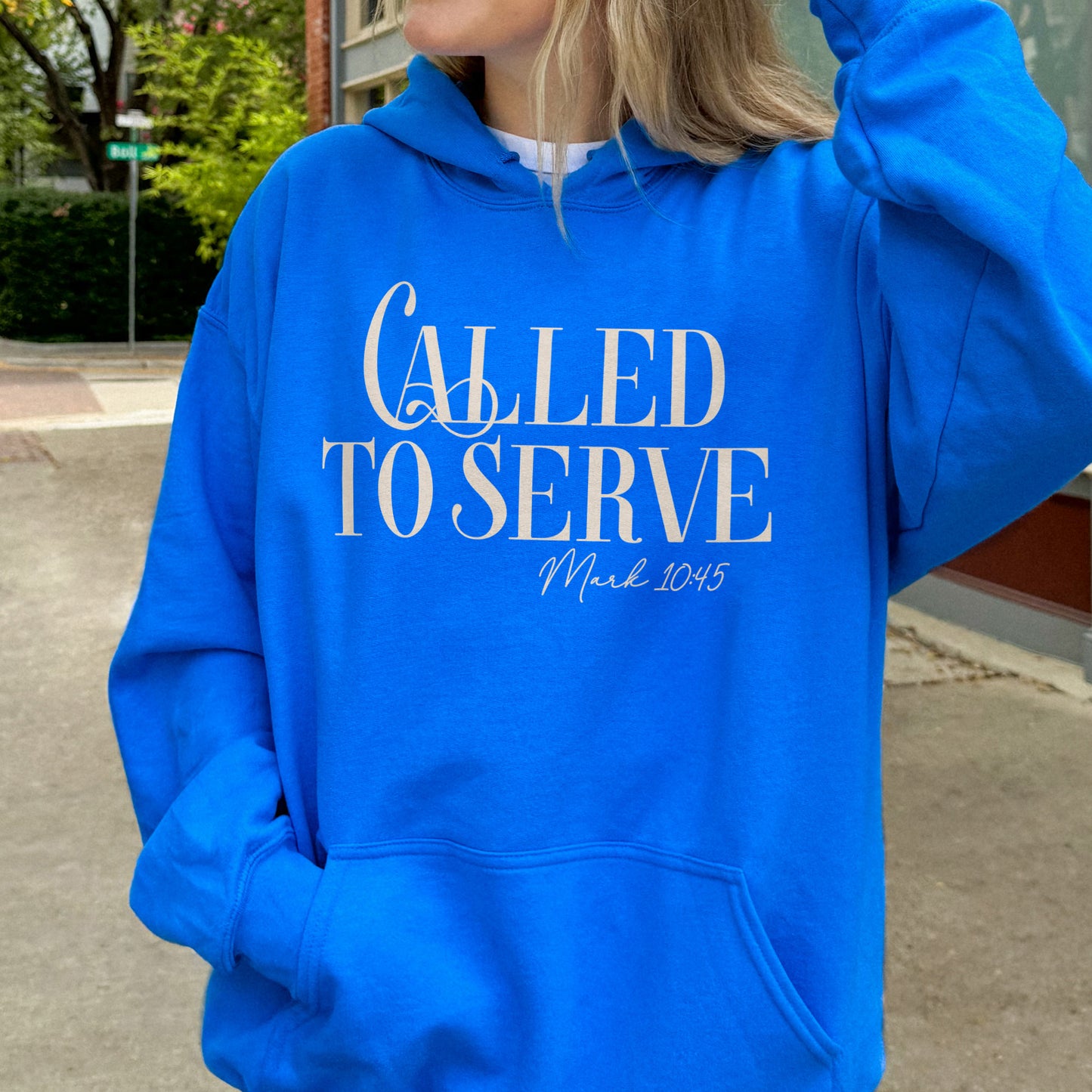 Called To Serve Hoodie, Christian Bible Hoodie, Mark 10:45 Scripture Hoodie, Faith Based Hoodie
