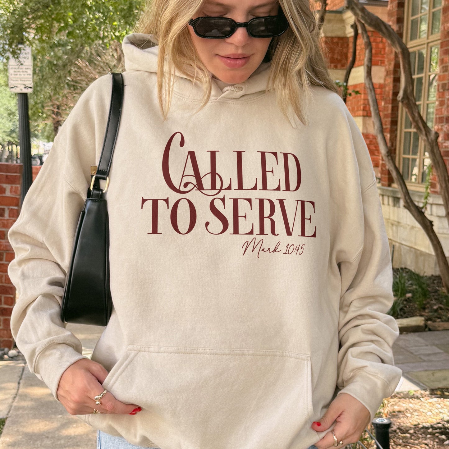 Called To Serve Hoodie, Christian Bible Hoodie, Mark 10:45 Scripture Hoodie, Faith Based Hoodie