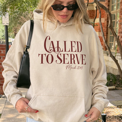 Called To Serve Hoodie, Christian Bible Hoodie, Mark 10:45 Scripture Hoodie, Faith Based Hoodie