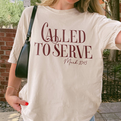 Called To Serve Shirt, Christian Bible Tee, Mark 10:45 Scripture Shirt, Faith Based Top