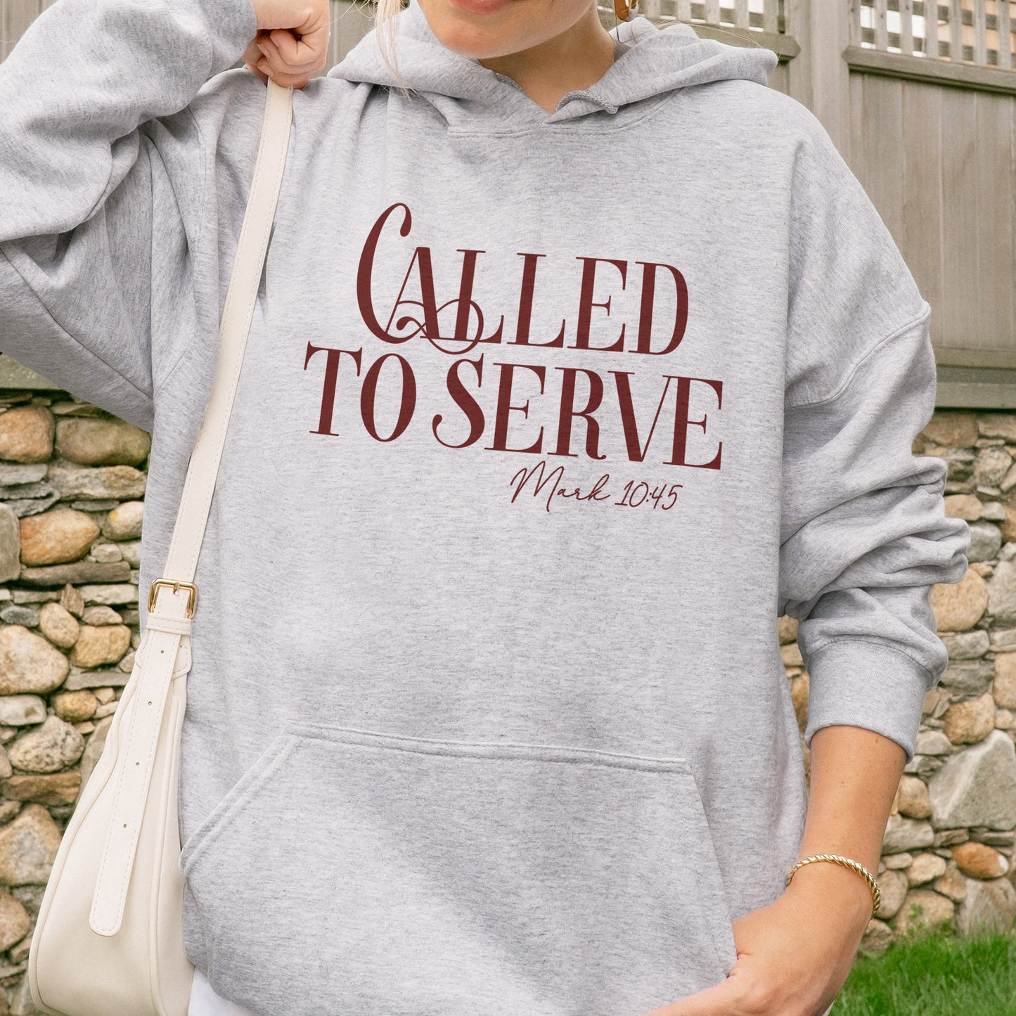Called To Serve Hoodie, Christian Bible Hoodie, Mark 10:45 Scripture Hoodie, Faith Based Hoodie