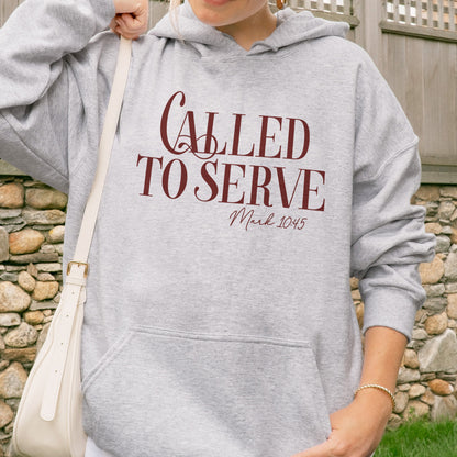 Called To Serve Hoodie, Christian Bible Hoodie, Mark 10:45 Scripture Hoodie, Faith Based Hoodie