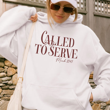 Called To Serve Hoodie, Christian Bible Hoodie, Mark 10:45 Scripture Hoodie, Faith Based Hoodie
