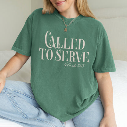 Called To Serve Shirt, Christian Bible Tee, Mark 10:45 Scripture Shirt, Faith Based Top