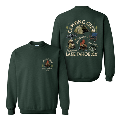 Camping Sweatshirt, Custom Camping Crew 2025 Sweatshirt, Friends Camping Sweatshirt, Matching Camping Sweatshirt
