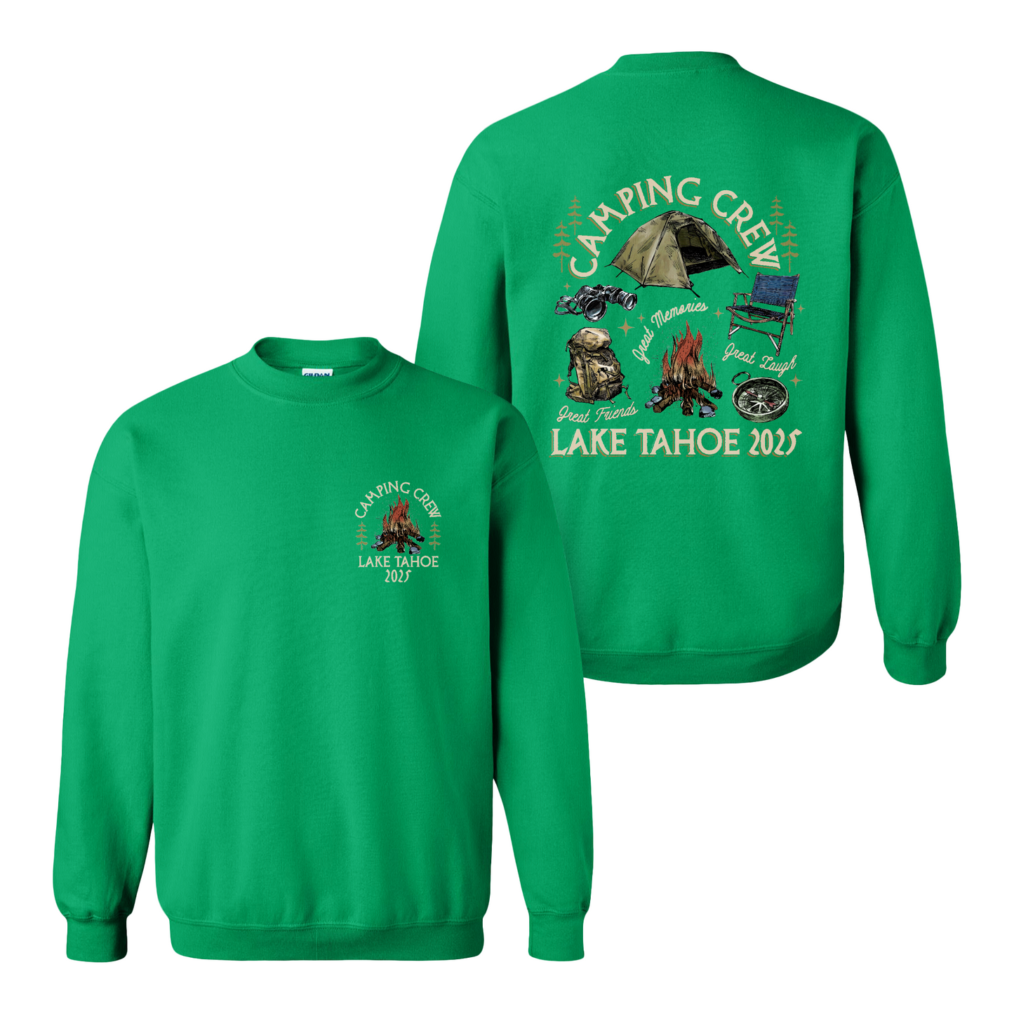 Camping Sweatshirt, Custom Camping Crew 2025 Sweatshirt, Friends Camping Sweatshirt, Matching Camping Sweatshirt