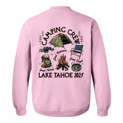Camping Sweatshirt, Custom Camping Crew 2025 Sweatshirt, Friends Camping Sweatshirt, Matching Camping Sweatshirt