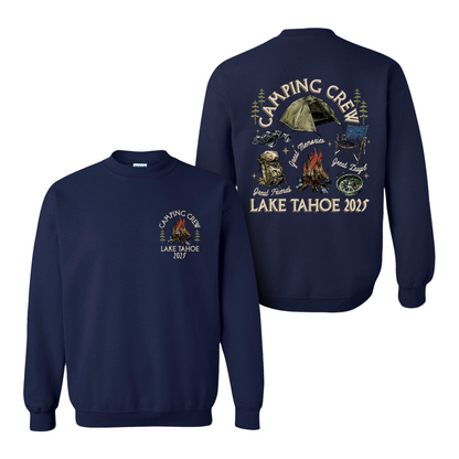 Camping Sweatshirt, Custom Camping Crew 2025 Sweatshirt, Friends Camping Sweatshirt, Matching Camping Sweatshirt