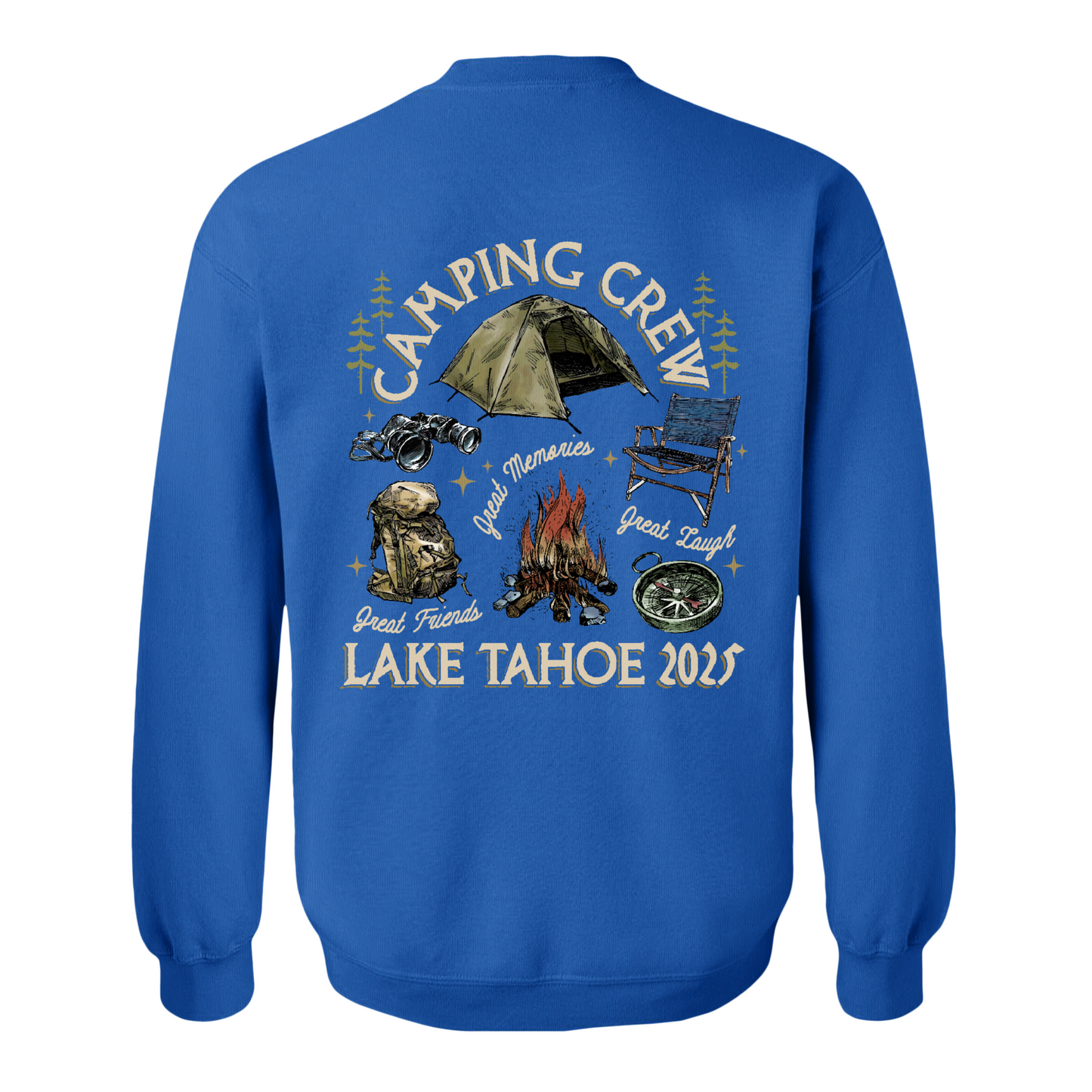 Camping Sweatshirt, Custom Camping Crew 2025 Sweatshirt, Friends Camping Sweatshirt, Matching Camping Sweatshirt