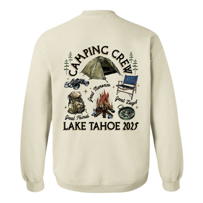 Camping Sweatshirt, Custom Camping Crew 2025 Sweatshirt, Friends Camping Sweatshirt, Matching Camping Sweatshirt