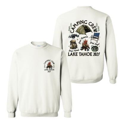 Camping Sweatshirt, Custom Camping Crew 2025 Sweatshirt, Friends Camping Sweatshirt, Matching Camping Sweatshirt