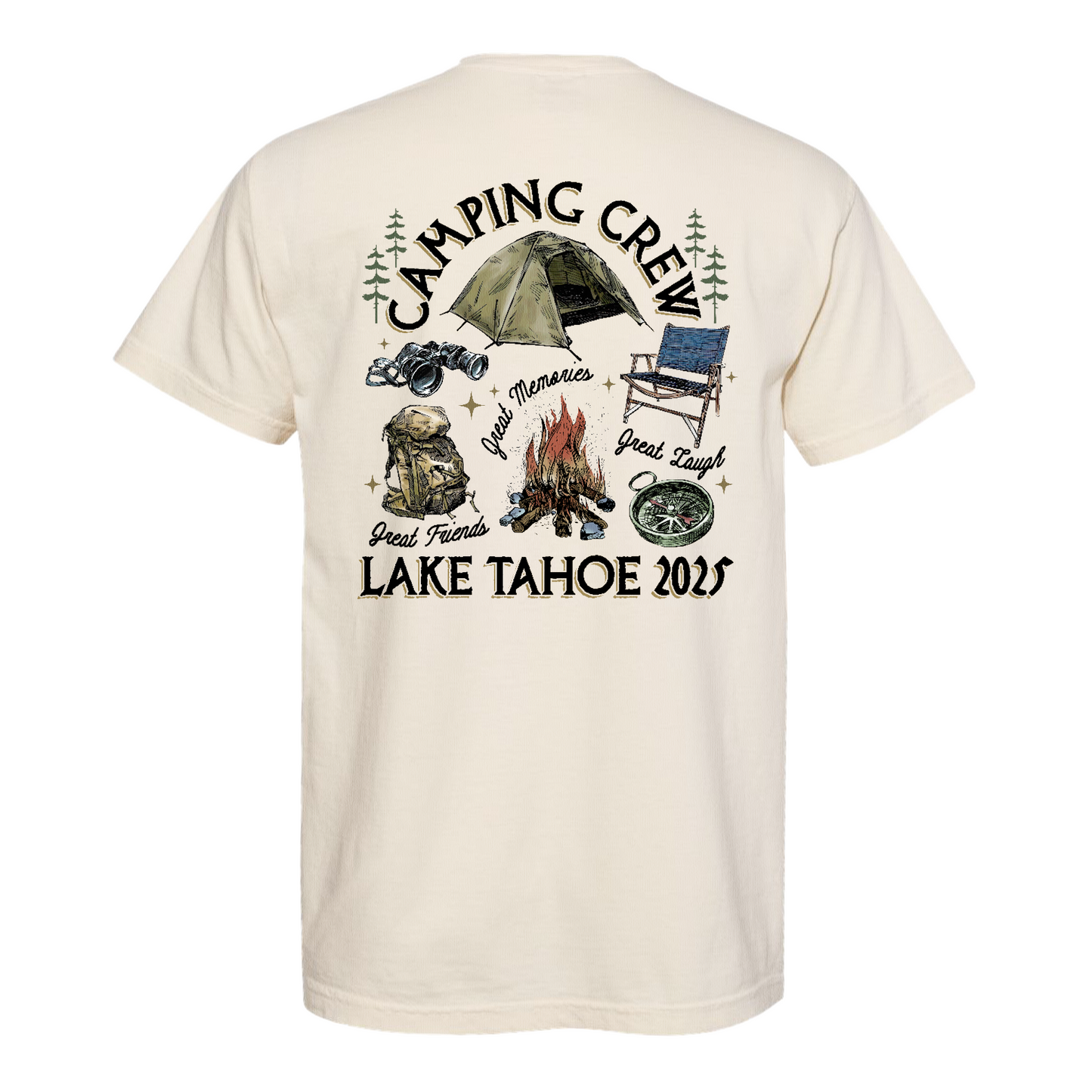 Camping Comfor Color Shirt, Custom Camping Crew 2025 Shirt, Friends Camping Shirt, Matching Camping Tees