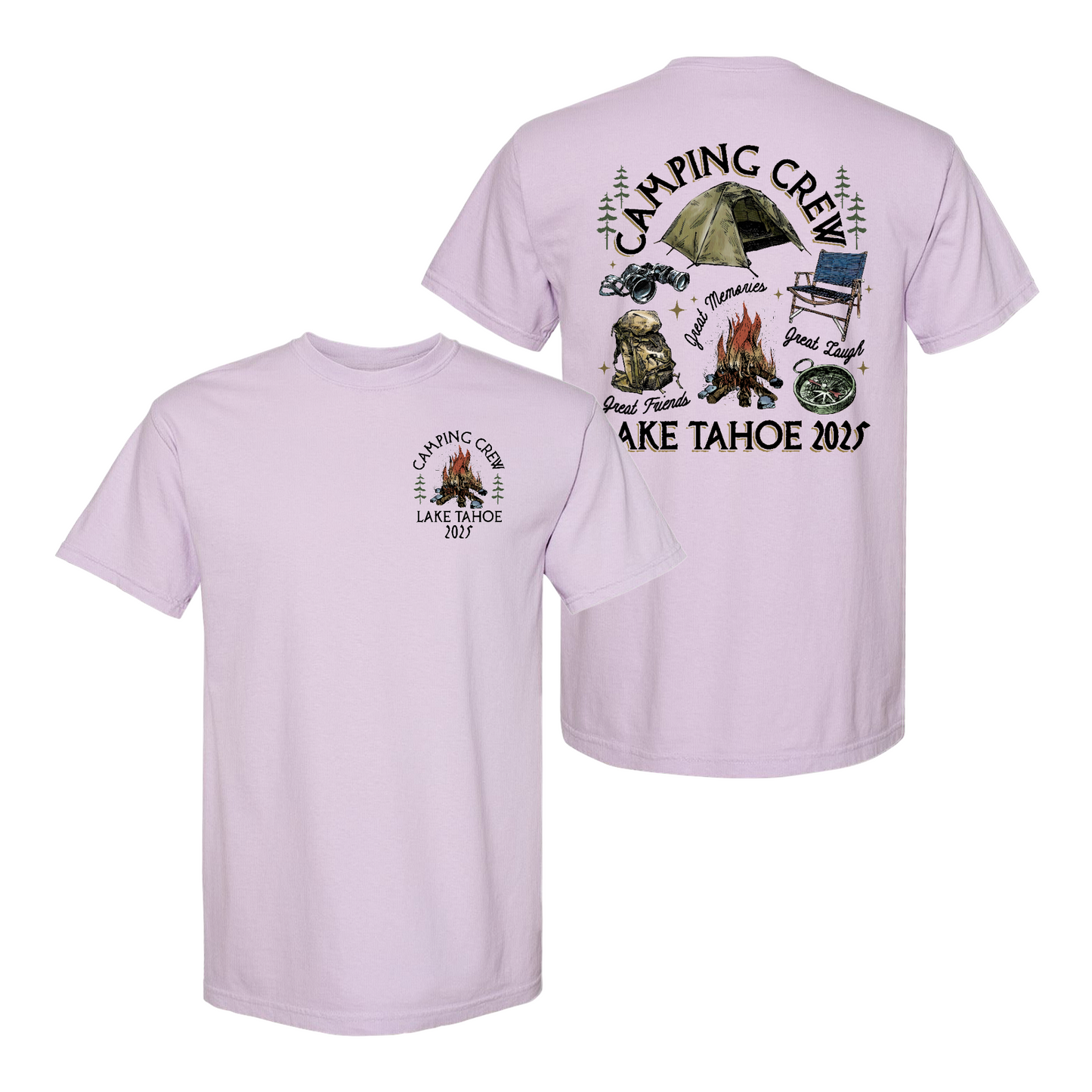 Camping Comfor Color Shirt, Custom Camping Crew 2025 Shirt, Friends Camping Shirt, Matching Camping Tees