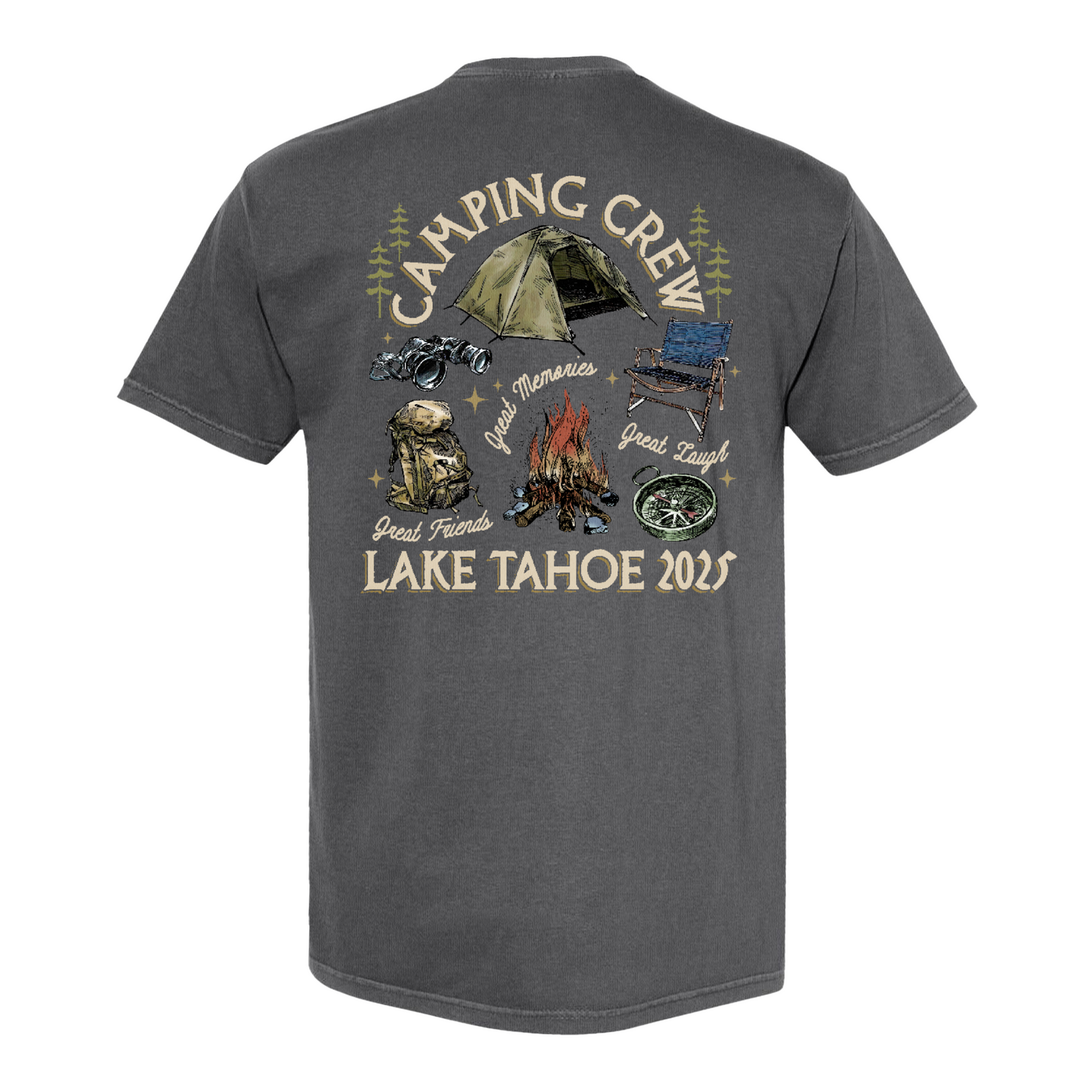 Camping Comfor Color Shirt, Custom Camping Crew 2025 Shirt, Friends Camping Shirt, Matching Camping Tees