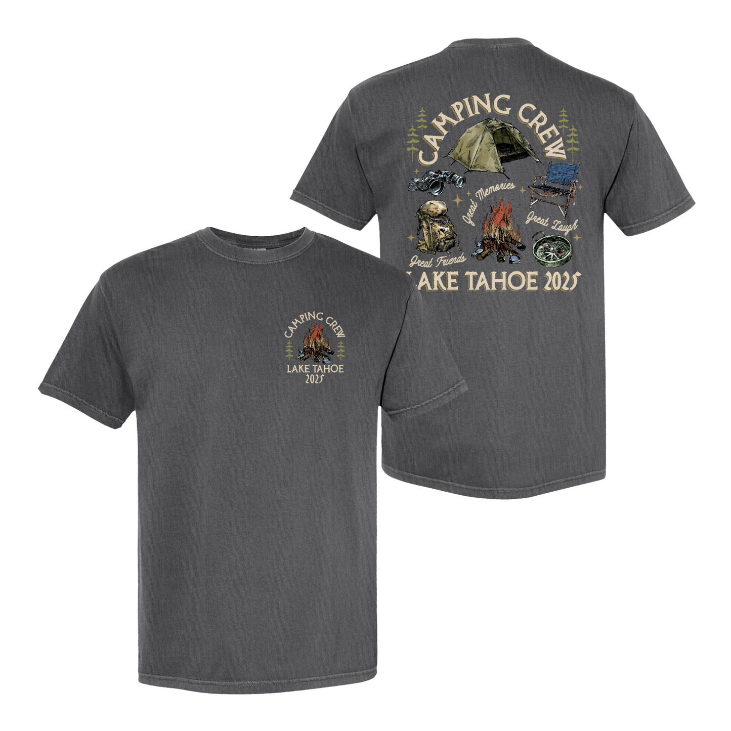 Camping Comfor Color Shirt, Custom Camping Crew 2025 Shirt, Friends Camping Shirt, Matching Camping Tees