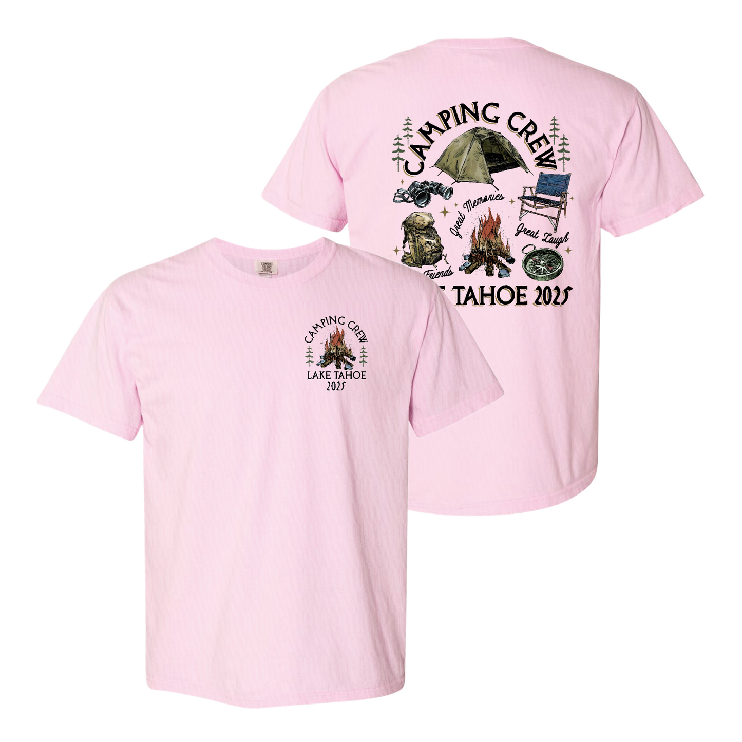 Camping Comfor Color Shirt, Custom Camping Crew 2025 Shirt, Friends Camping Shirt, Matching Camping Tees