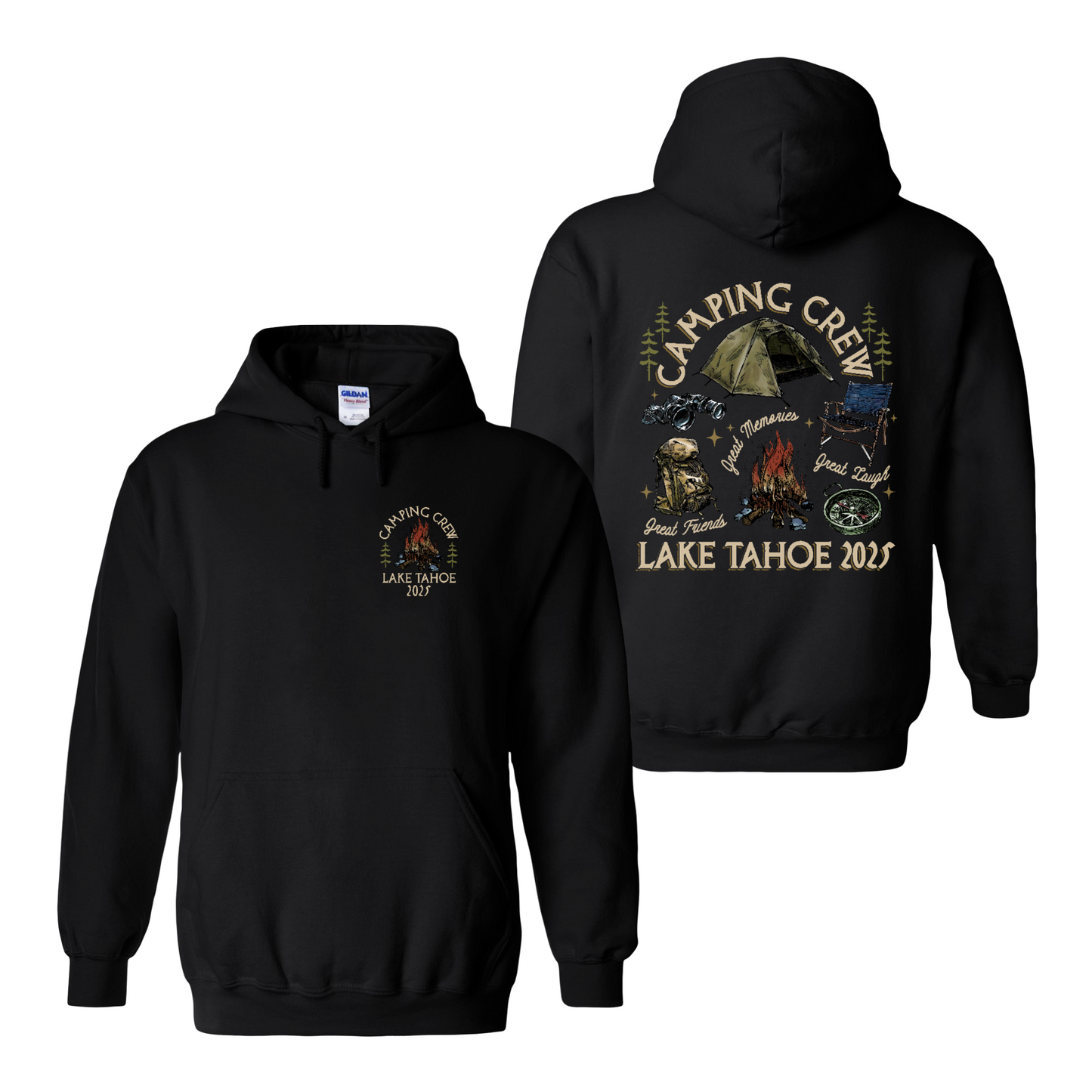 Camping Hoodie, Custom Camping Crew 2025 Hoodie, Friends Camping Hoodie, Matching Camping Hoodie