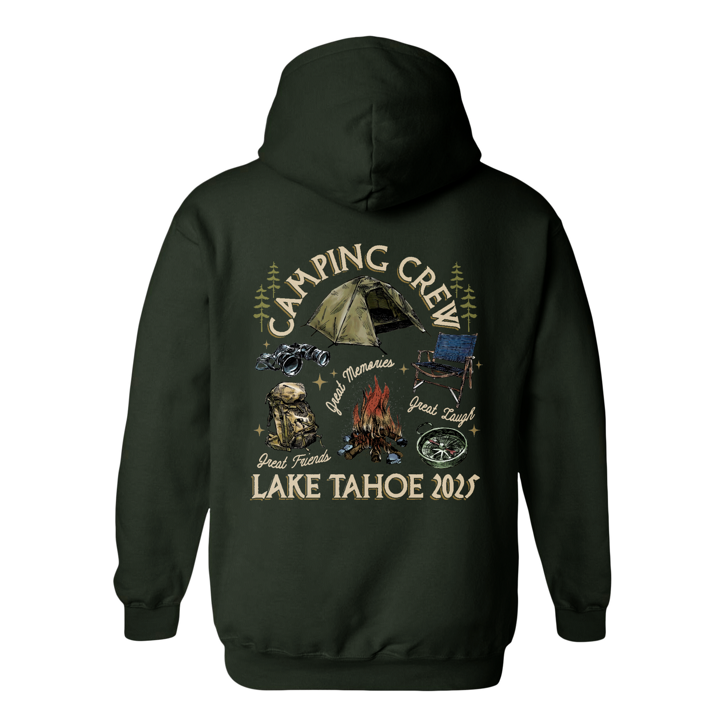 Camping Hoodie, Custom Camping Crew 2025 Hoodie, Friends Camping Hoodie, Matching Camping Hoodie